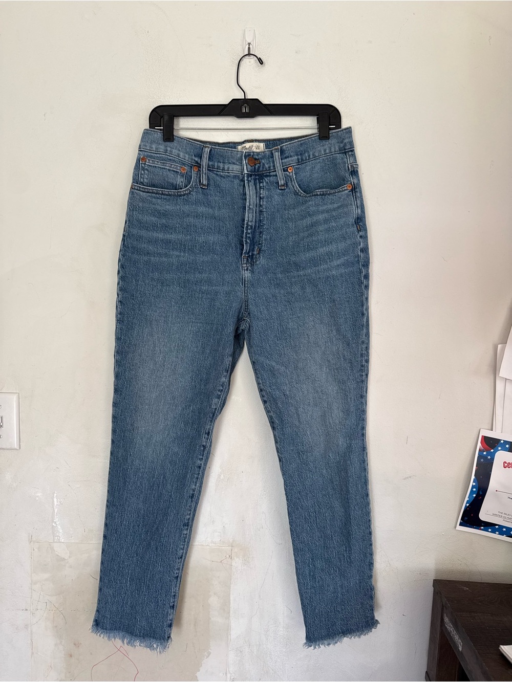 Madewell Womens The Perfect Vintage Raw Hem Jeans, Size 30